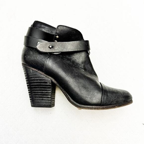 Rag & Bone Harrow Leather Cap-toe Ankle Booties Size 7.5 - Picture 7 of 7